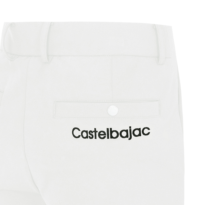 Castelbajac Men's Basic Slim Fit Pants - White