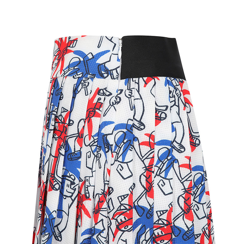 Castelbajac Women's Victory Pattern Pleated Culottes - 2 Colors