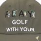 Castelbajac Men's Color Block Point Character Embroidery Ball Cap - Khaki