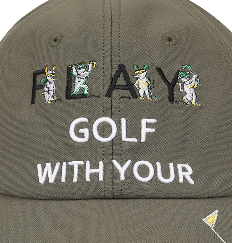 Castelbajac Men's Color Block Point Character Embroidery Ball Cap - Khaki