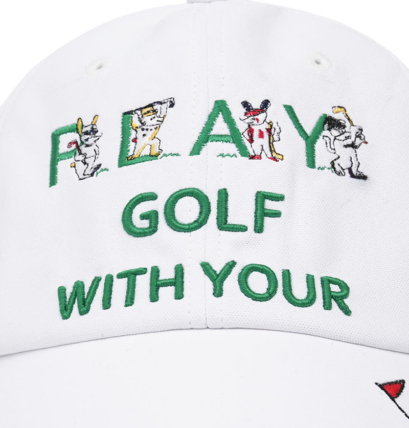 Castelbajac Men's Color Block Point Character Embroidery Ball Cap - White