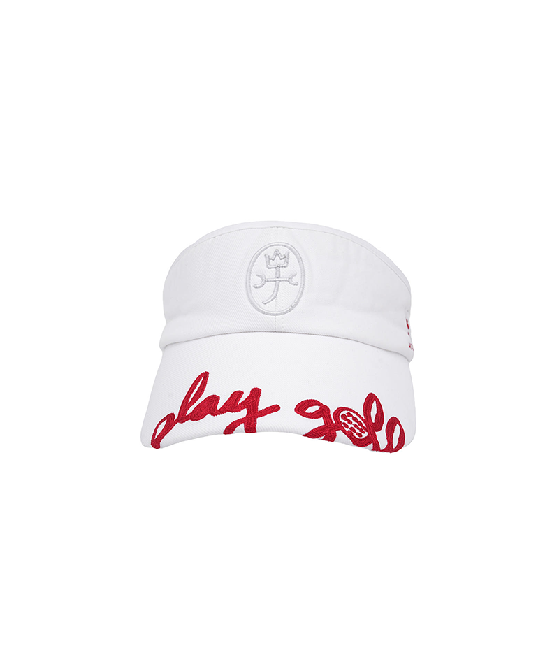 Castelbajac Women's Embroidered Ribbon Sun Cap - White