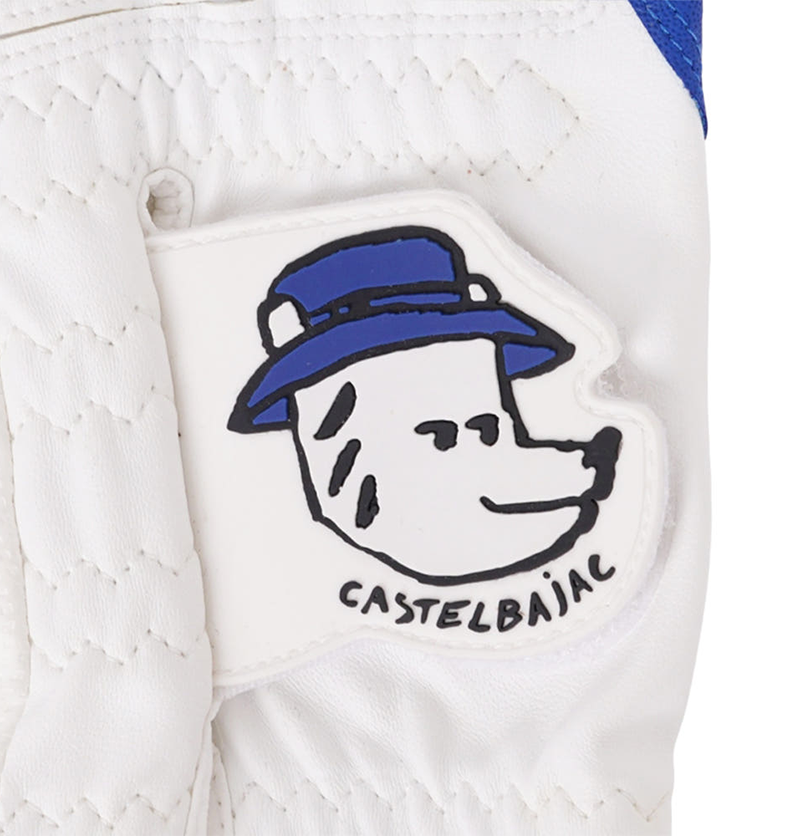 Castelbajac Men's Synthetic Leather Character Gloves - Blue