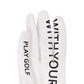 Castelbajac Women's Synthetic Leather Slogan Two-Handed Gloves - White
