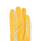 Castelbajac Women's Synthetic Leather Logo Two-Handed Gloves - Yellow