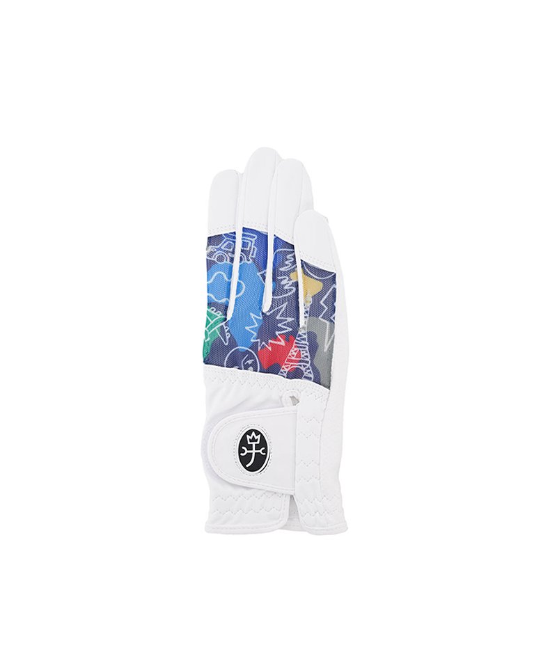 Castelbajac Women's Printed Perforated Gloves - Navy