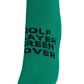 Castelbajac Men's Season Slogan Point Ankle Socks - Green