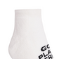 Castelbajac Men's Season Slogan Point Ankle Socks - White