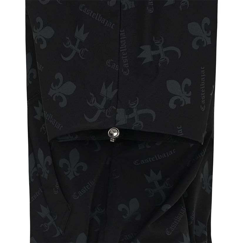Castelbajac Women's Capsule Line Full-length JQD Short-Sleeve Zip-Up - Black