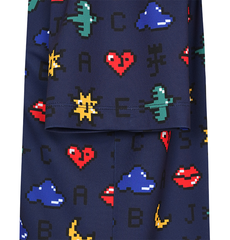 Castelbajac Men's Pixel Print Polo T-Shirt - 2 Colors