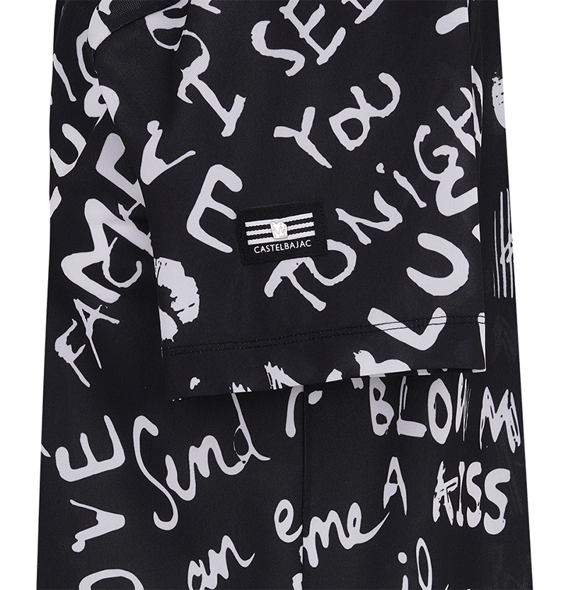 Castelbajac Men's Full-Size Drawing Lettering Polo T-Shirt - 2 Colors