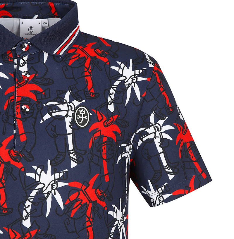 Castelbajac Men's Hope Short-Sleeve Pattern Collared Shirt - 2 Colors