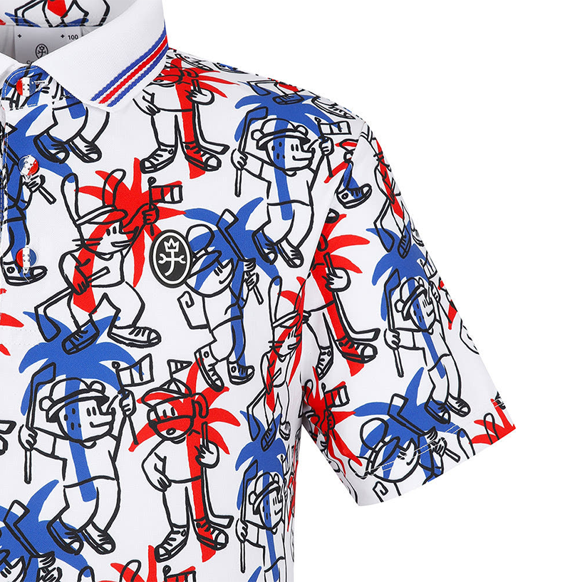 Castelbajac Men's Hope Short-Sleeve Pattern Collared Shirt - 2 Colors