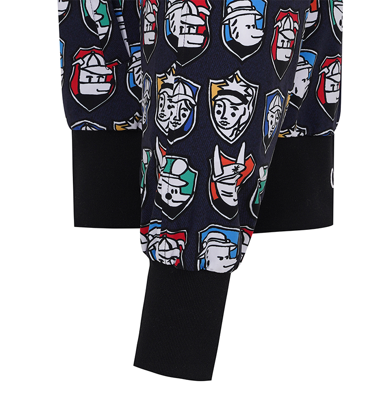 Castelbajac Women's Patterned Blue Jacket Jumper - Navy