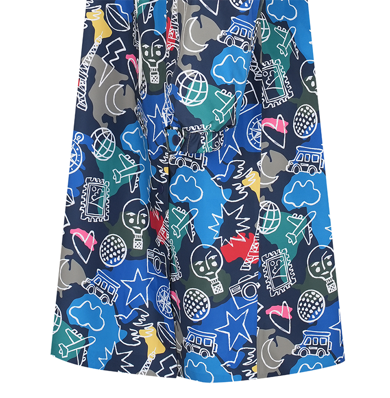 Castelbajac Women's Patterned Raincoat - Navy