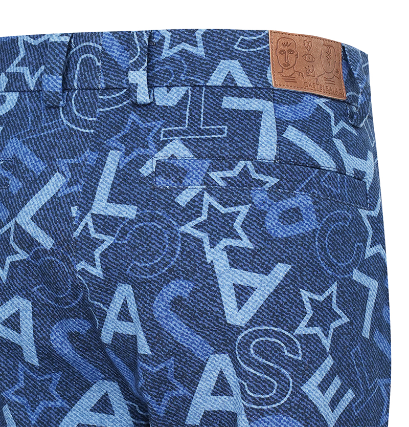 Castelbajac Men's Star Print Denim Pants - Navy