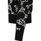 Castelbajac Women's Big Collar Pattern Zip-Up Cardigan - Black
