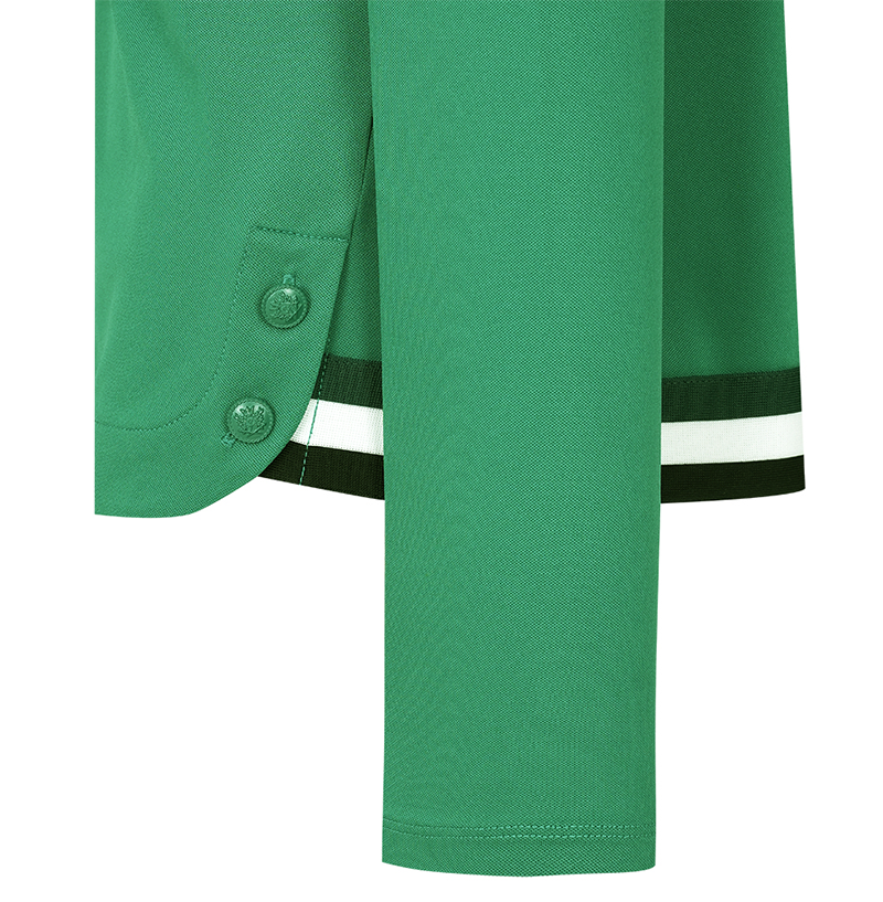 Castelbajac Women's Collar & Hem 3-Color Point Long-Sleeve T-Shirt - 4 Colors