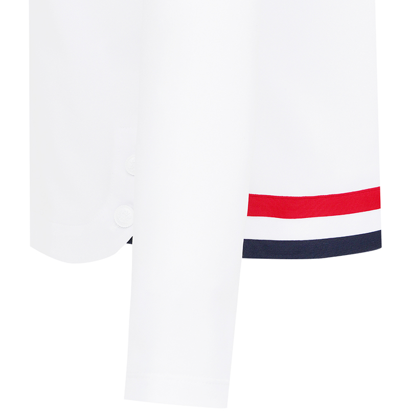 Castelbajac Women's Collar & Hem 3-Color Point Long-Sleeve T-Shirt - 4 Colors