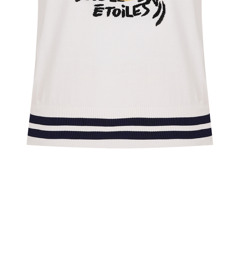 Castelbajac Women's Emblem Point Knit Vest - White