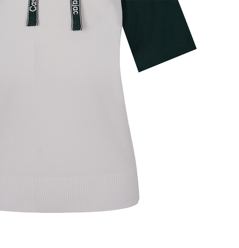 Women's Logo Point Raglan Short-Sleeve Hoodie - Green