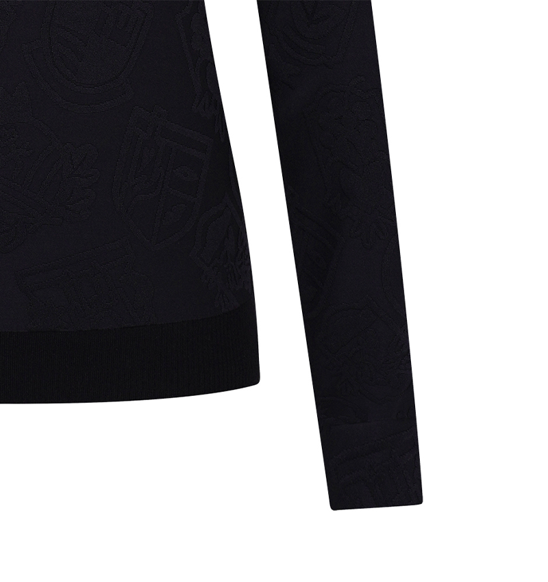 Castelbajac Women's Full-Length Pattern Color Block Collar T-Shirt - Black