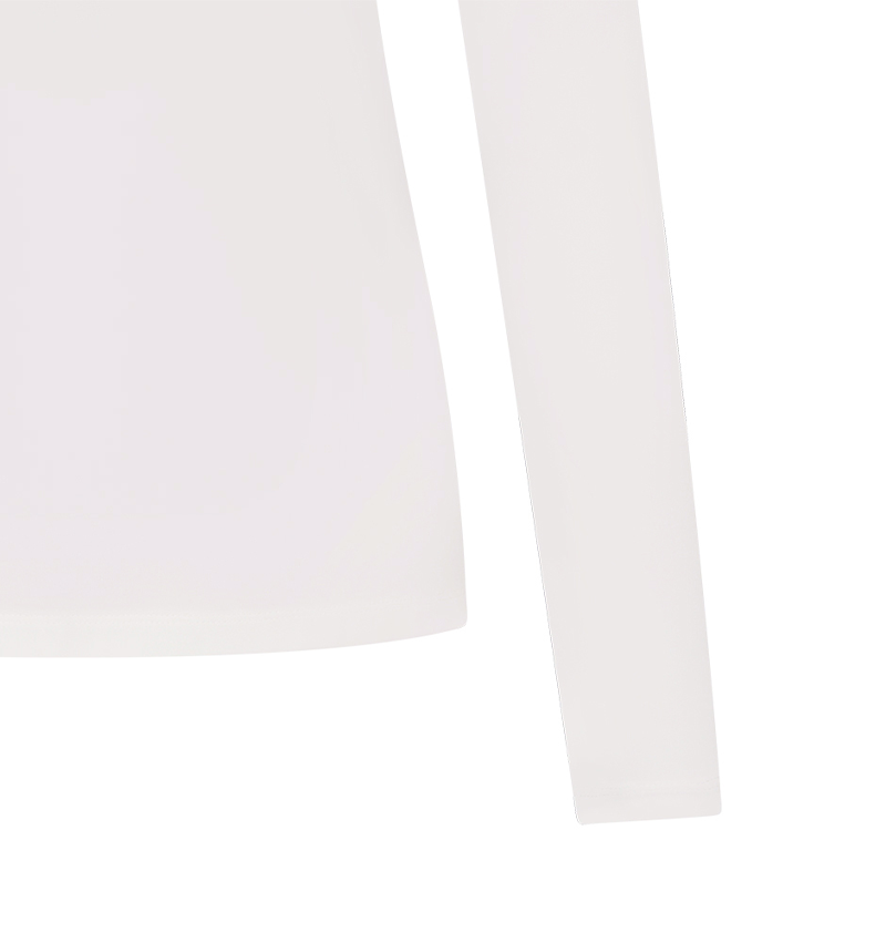 Women's Logo Embroidered Basic Collar T-Shirt - White