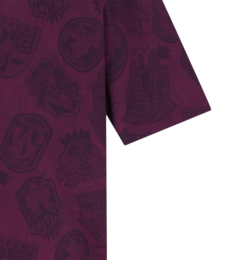 Castelbajac Men's Full-Print Short-Sleeve Collared T-Shirt - Purple