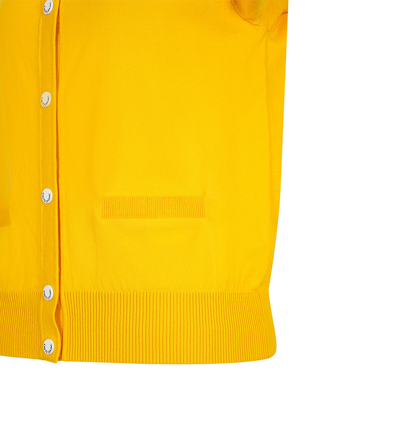 Castelbajac Women's Round Neck Button Cardigan - Yellow