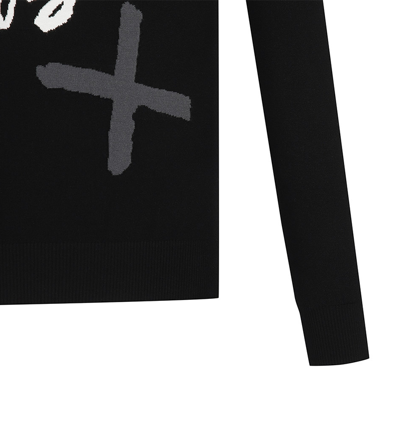 Castelbajac Men's Lettering Round Sweater - Black