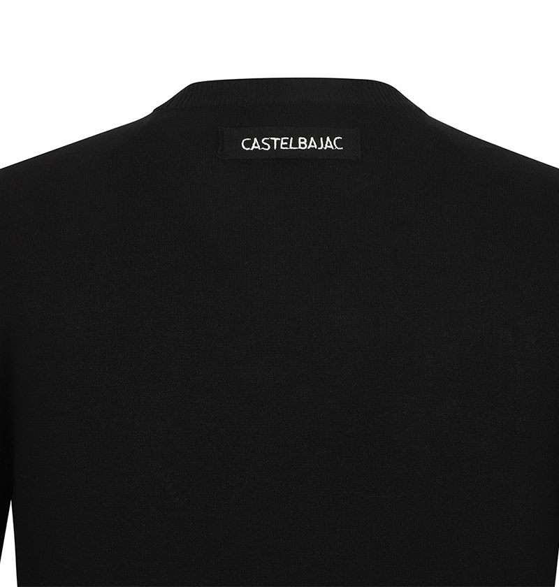 Castelbajac Men's Lettering Embroidered Round Neck Sweater - 2 Colors