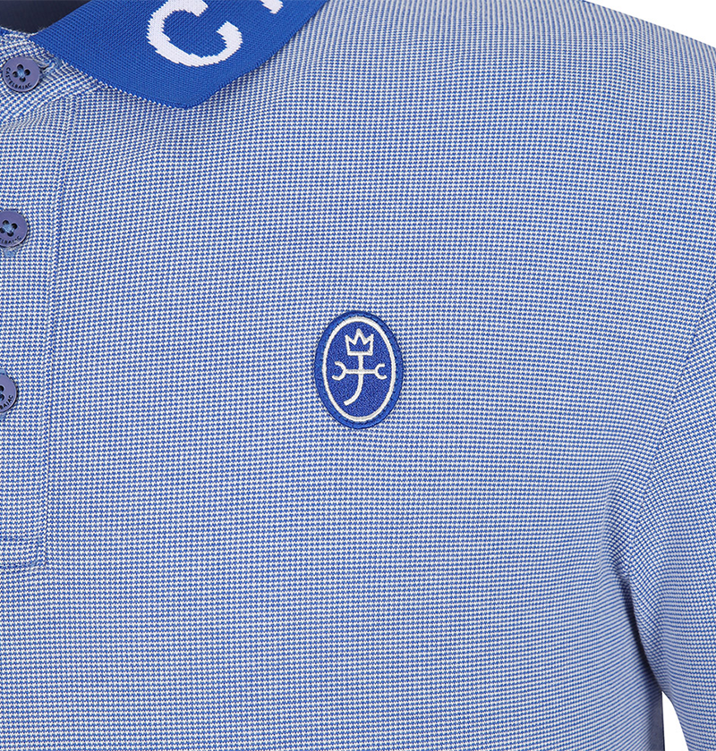 Castelbajac Men's Lettering Collar T-Shirt - Blue