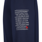 Castelbajac Men's High-Neck Half-Zip T-Shirt in Textured Fabric - Navy