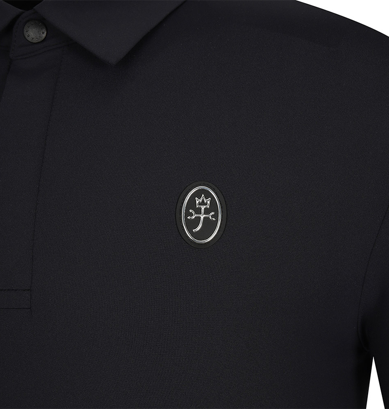 Castelbajac Men's Solid Jeri Collar T-Shirt - Black