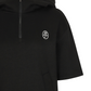 Castelbajac Women's Short-Sleeve Jersey Half-Zip Hooded T-Shirt - Black