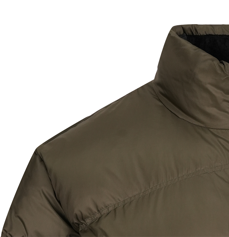 Castelbajac Men's Diagonal Quilted Duck Down Padded Jumper - Khaki