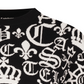 Castelbajac Men's Black Line Pattern Jacquard Sweater - Black