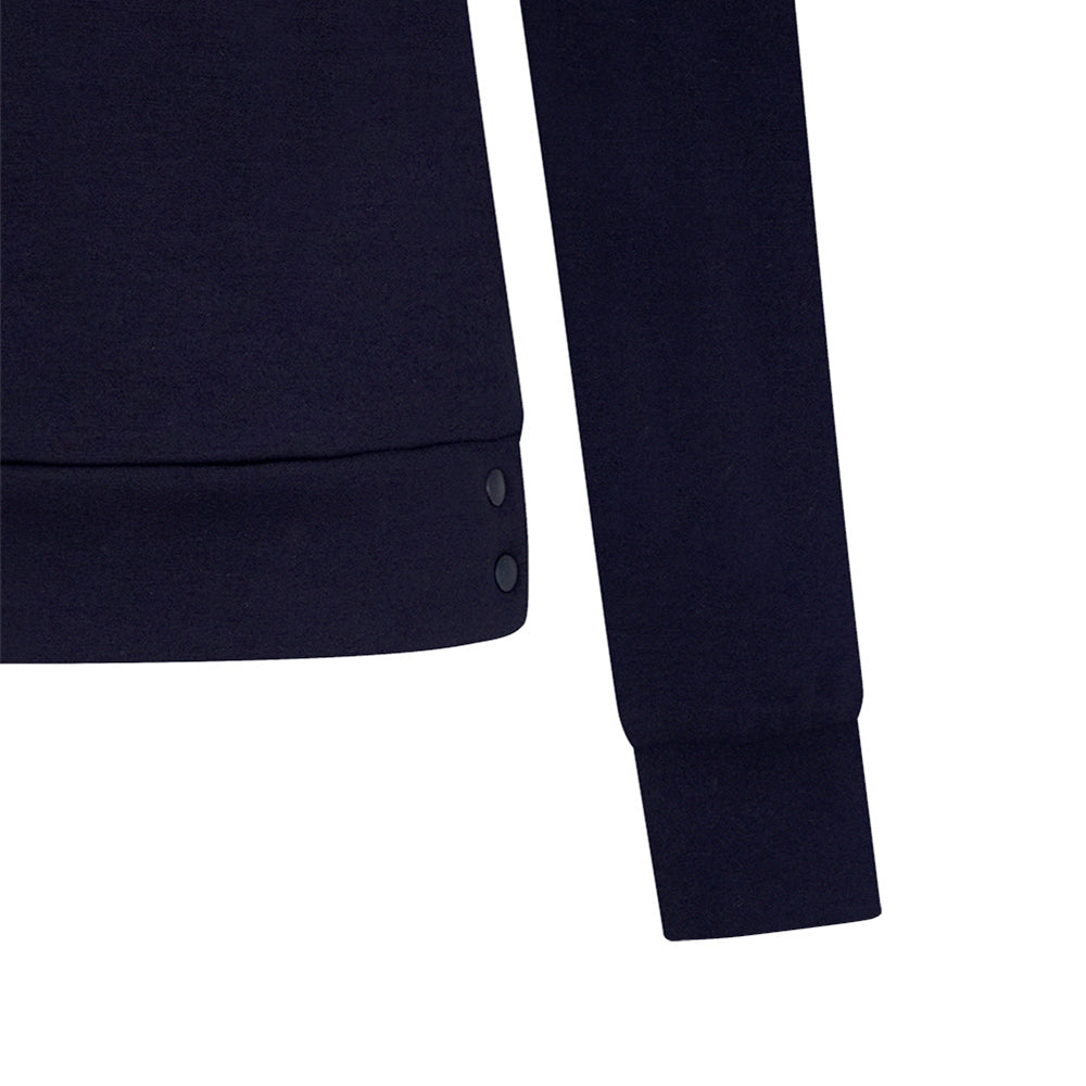 Castelbajac Women's Character Embroidered Half-Zip T-Shirt - Navy