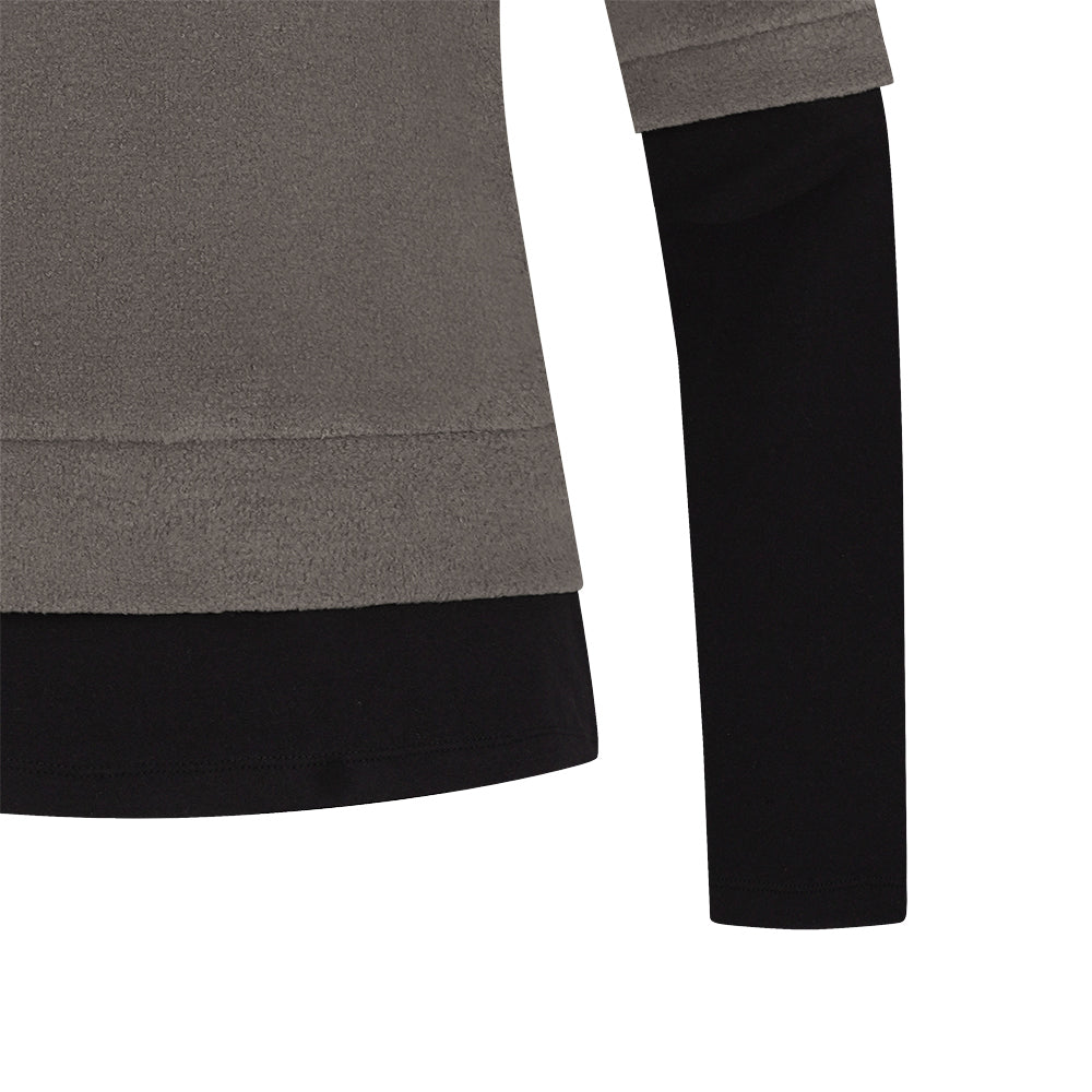 Castelbajac Women's Layered Boucle Half-Length T-Shirt - Grey
