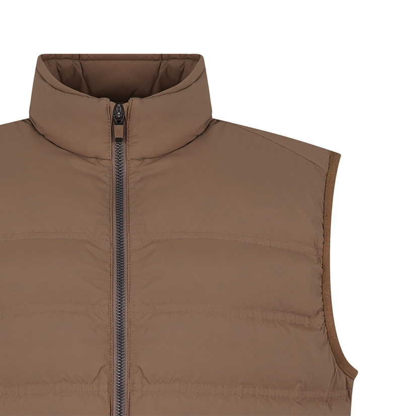 Castelbajac Men's Lightweight Duck Down Padded Vest - Brown