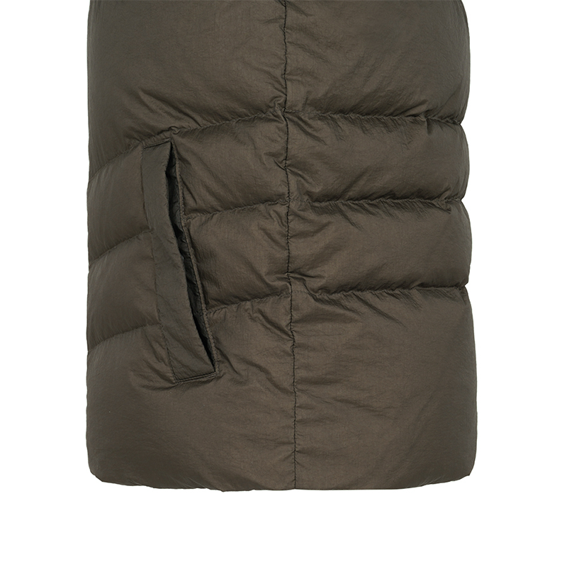 Castelbajac Men's Detachable Hooded Duck Down Vest - Khaki