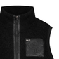 Castelbajac Women's Black Line Leather Pocket Point Pleated Vest - Black