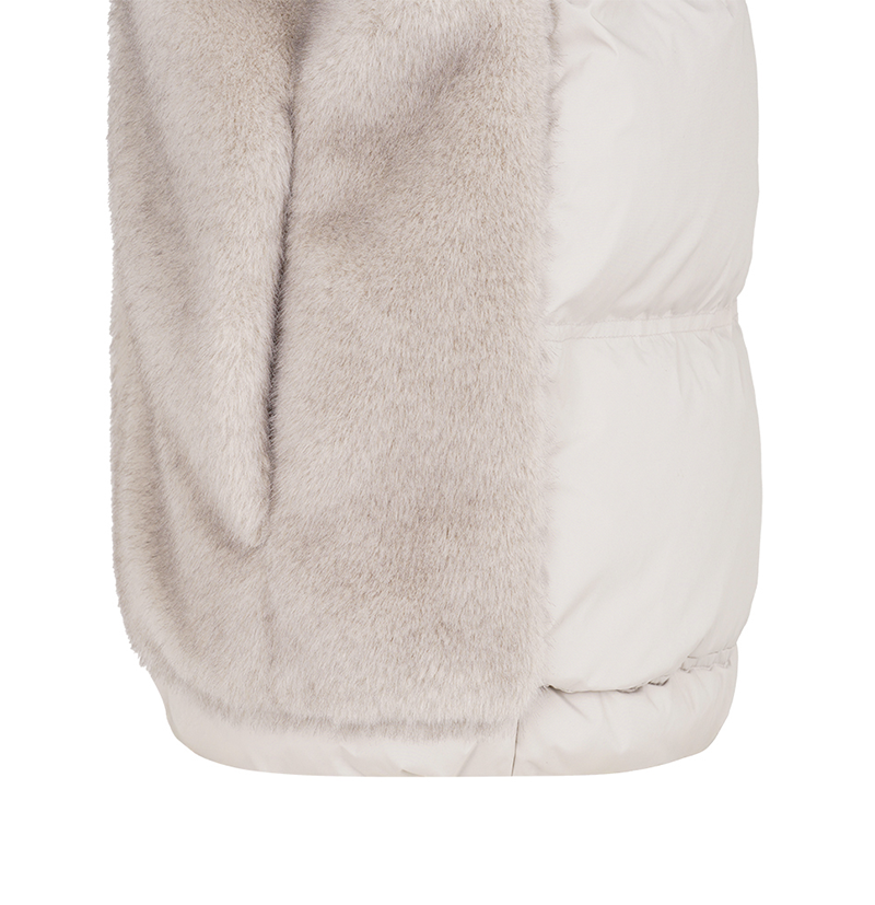 Castelbajac Women's Fur Duck Down Padded Vest - Grey