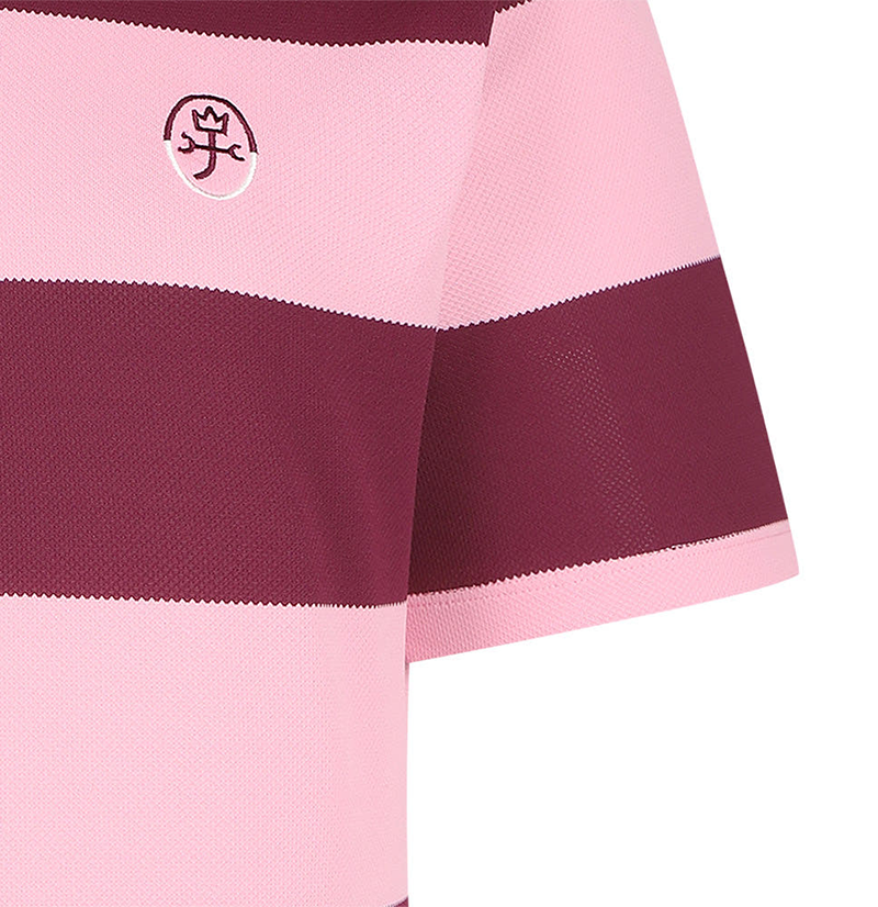 Castelbajac Women's Striped Collared Short Sleeve T-shirt - 2 Color