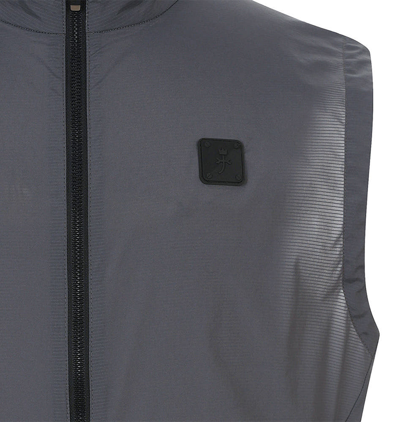 Castelbajac Men's Single-Layer Zip-Up Vest - D/Grey