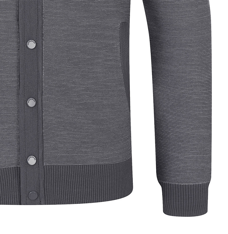 Castelbajac Men's Logo Jacquard Knit Cardigan - D/Grey