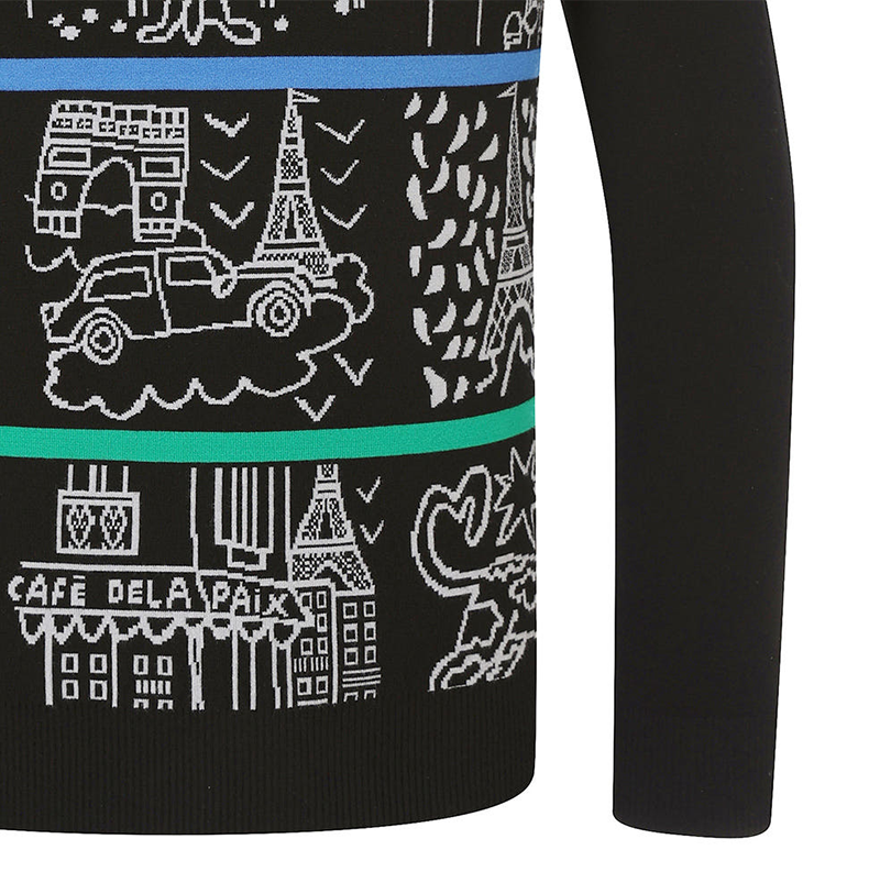 Castelbajac Men's Pattern Point Knit - 2 Colors