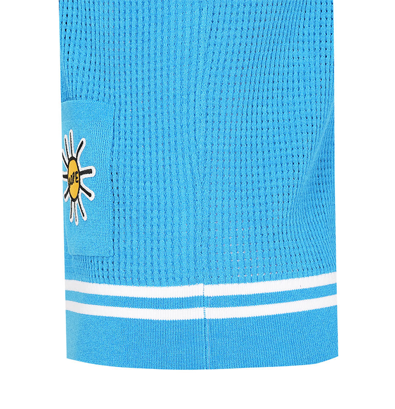 Castelbajac Women's Open Vest with Curly Knit - 2 Colors