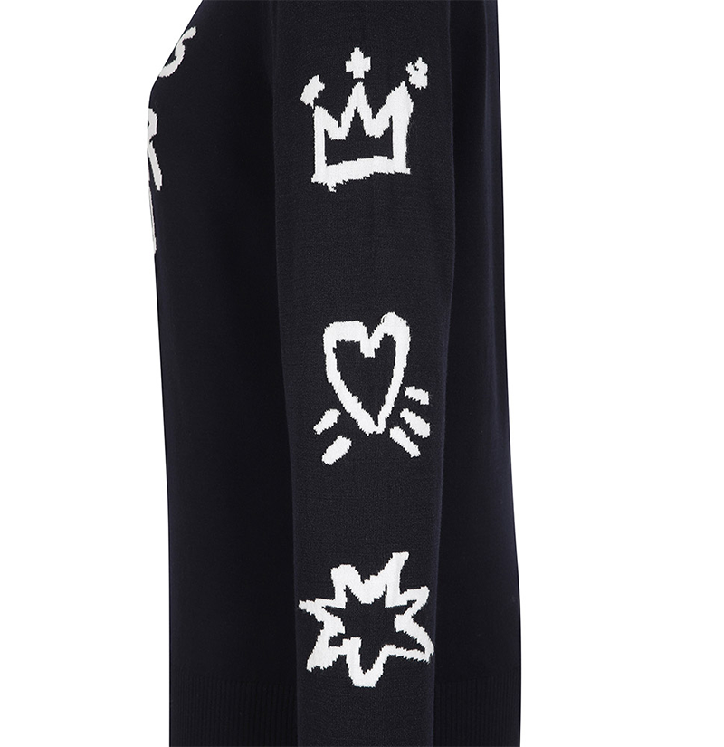 Castelbajac Women's Lettering Point Sweater - Navy