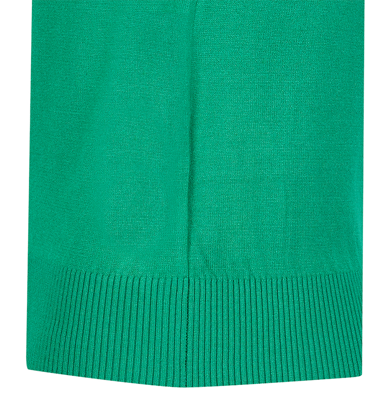 Castelbajac Women's Basic Embroidered Point Mock Neck Knit - Green